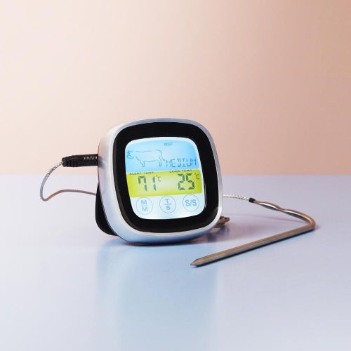 Keuken Thermometer Met digitaal scherm Zwart 7.6x7