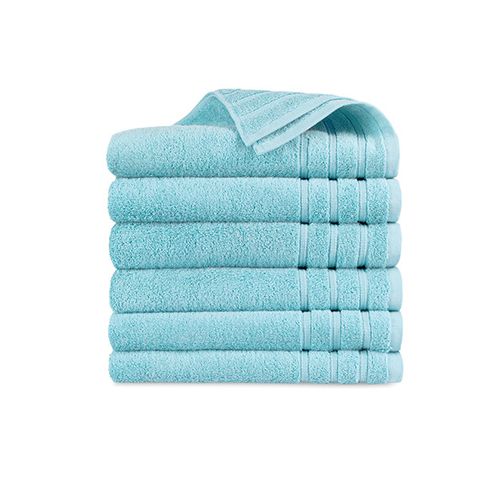Handdoeken blauw 50 x 100 cm (6 stuks)