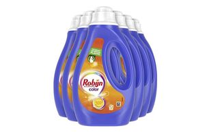 6 flessen Robijn-wasmiddel voor gekleurde was (1 L)