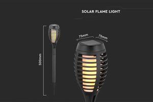 4 torches à énergie solaire
