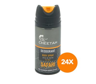24 déodorants en spray Cheetah