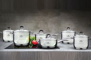 12-teiliges Kochtopfset aus Edelstahl von Blaumann