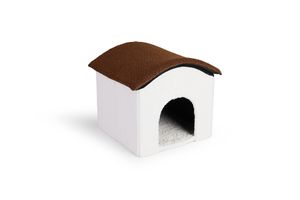 Maison pour animaux en tissu teddy