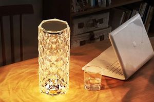 Lampe LED multicolore avec aspect cristal