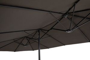 Dubbele parasol met zwengel (l x b: 450 x 270 cm)