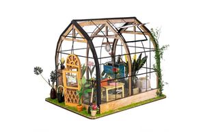 Bouwpakket miniatuur-poppenhuis tuinhuis