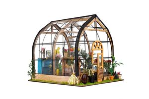 Bouwpakket miniatuur-poppenhuis tuinhuis