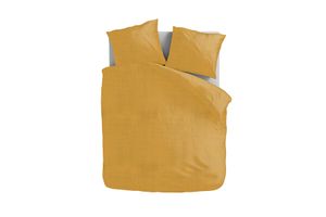 Parure de lit double 100% coton - ocre