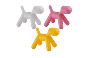 Chaise enfant en forme de chien (au choix : blanche, rose ou jaune)