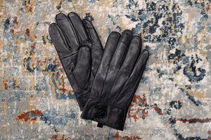 Handschoenen leer zwart (maat M, L of XL)