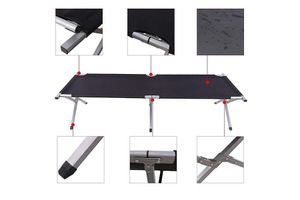 Intimo Garden Lit de Camp XL - 190 cm - Noir