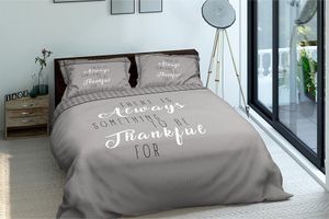 Polykatoenen dekbedovertrek 'Thankful' (240 x 220 cm)