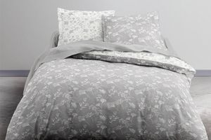 Parure de lit double en polyester à imprimé floral