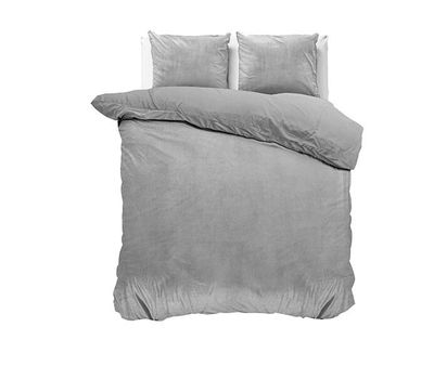 Parure de lit double grise