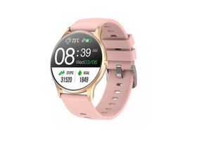 Smartwatch met hartslagmeter (roze)