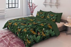 Parure de lit double motif jungle