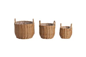 Rotan mand (set van 3)