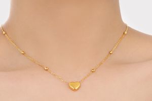 Goudkleurige ketting met hartje