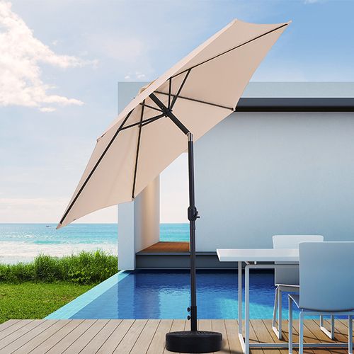 SlaJeSlag Crème parasol met kantelsysteem van Feel Furniture(Ø300)