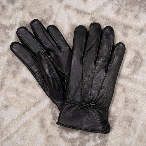 Handschoenen leer zwart (maat S, M of L)