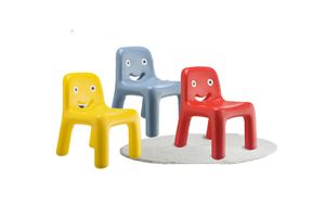 Kinderstoel smiley (keuze uit: geel, blauw of rood)