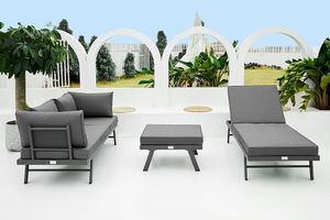 Salon de jardin avec 7 configurations différentes
