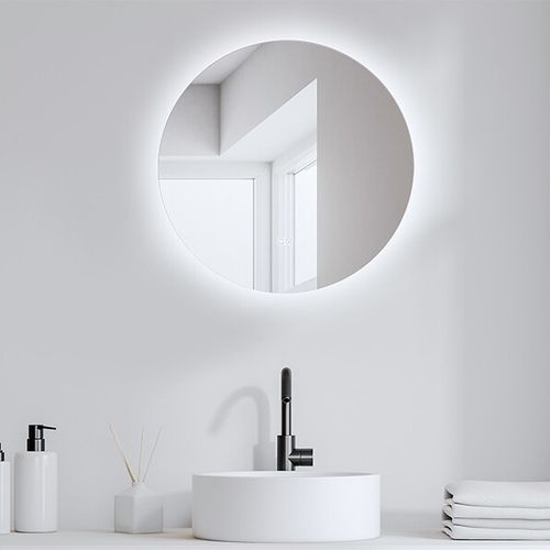 Badkamerspiegel met ledverlichting (ø 60 cm)