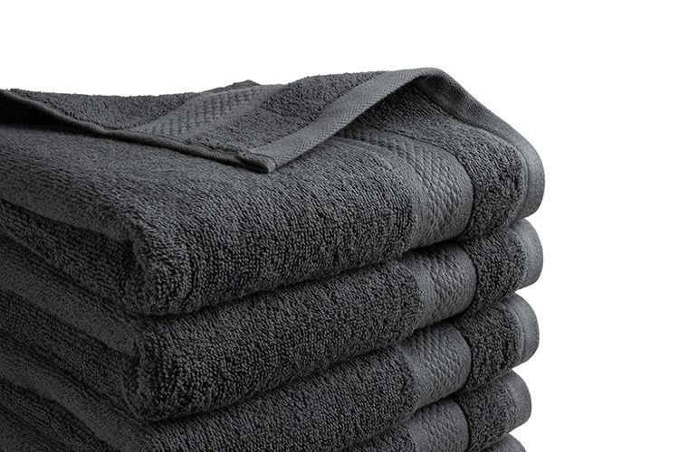8 donkergrijze handdoeken
