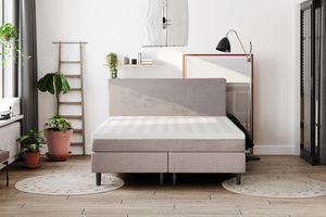 Beige 2-persoons boxspring (160 x 200 cm)