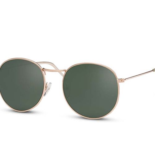 Unisex-zonnebril met groene glazen
