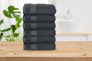 6 serviettes de bain anthracite de DROOG
