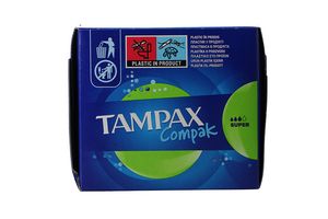 Tampons avec applicateur Compak Tampax Super (6 x 16 tampons)