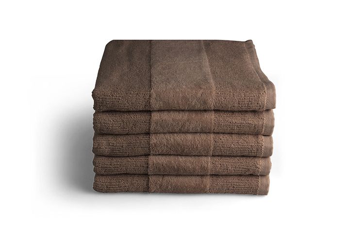 Luxe handdoeken taupe 100 x 60 cm (5 stuks)