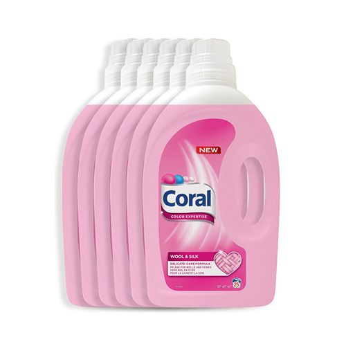 Coral Wool & Silk-vloeibare wasmiddel (6 flessen)