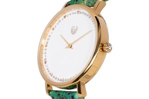 Montre pour dames avec bracelet en cuir par VIGI modèle Shine Bright