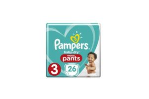 104 couches-culottes Pampers Baby Dry Pants (taille 3)