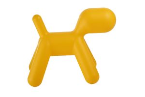 Chaise enfant en forme de chien (au choix : blanche, rose ou jaune)