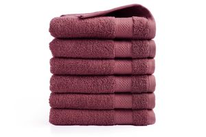 6 serviettes de bain couleur vieux rose de DROOG