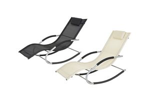 Schommel-ligstoel van Feel Furniture (zwart of beige)