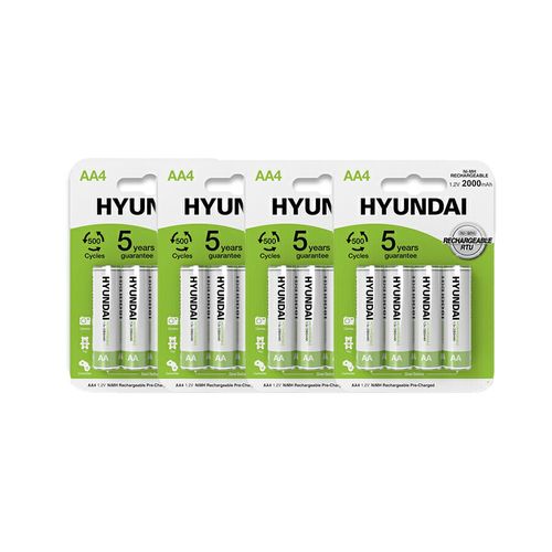 Oplaadbare AA-batterijen van Hyundai (16 stuks)