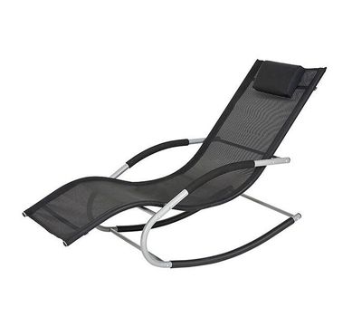 Schaukel-Liegestuhl (schwarz oder beige)