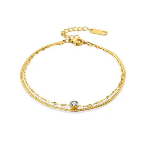 Trendy armband voor dames verguld goud