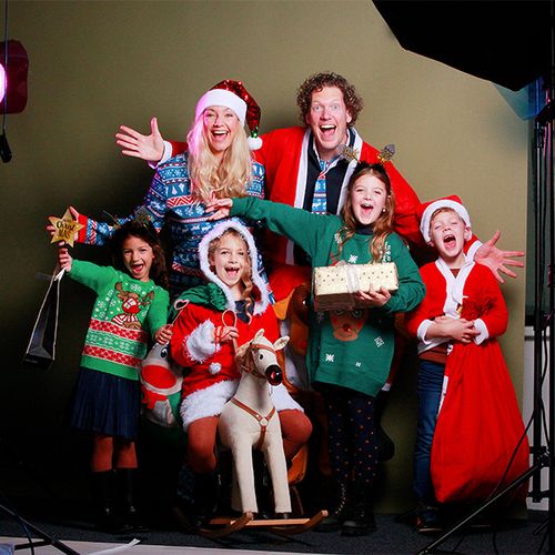 Kerst-fotoshoot in een studio bij Fotoshoot.nl