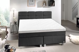 2-persoons boxspring - antraciet (180 x 200 cm)