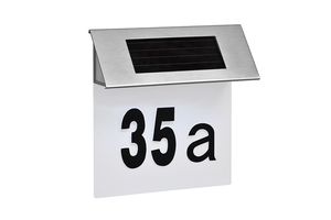 Huisnummerbord met ledverlichting (19 x 18,5 x 15,5 cm)