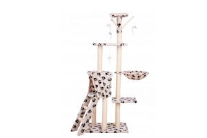 Arbre à chat avec hamac et jouets (138 cm)