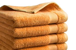 Handdoeken luxe okergeel (6 stuks)