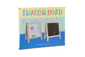 Dubbelzijdig houten schoolbord incl. accessoires
