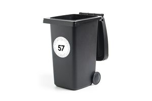 3 containerstickers met jouw huisnummer (⌀ 20 cm)