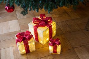 3 decoratieve cadeautjes met led-verlichting